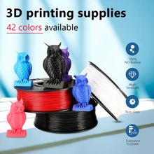 

PLA 3D Printing Filament 1Kg 1.75mm 2.2 LBS Stable Wire Diameter Non-Toxic No Bubbles Degradable for FDM Printers Multiple Color