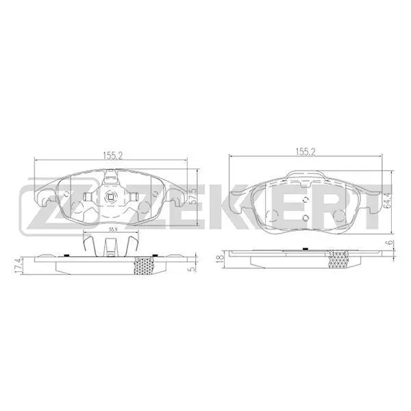 Колодки торм. диск. перед Citroen Berlingo 05- C4 II 11- DS4 1