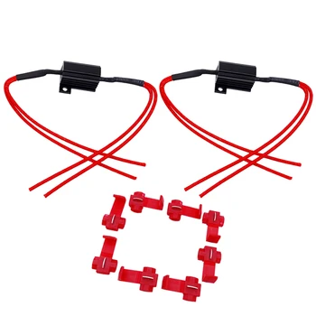 

New 2 Pcs 25W Black Load Resistors LED Flash Rate Turn Signals Light Indicator Controllers Brake for All Motorcycle Custom
