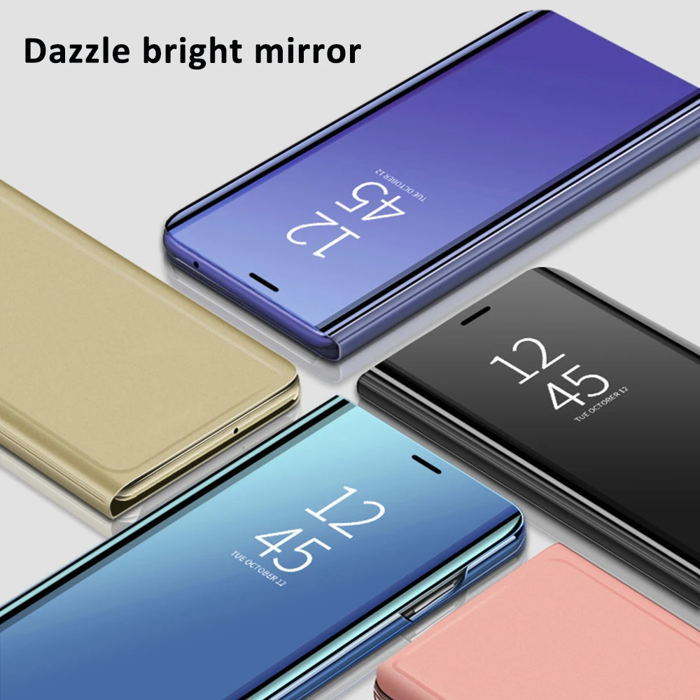 Умный зеркальный флип-чехол для samsung Galaxy A10 A20 A30 A40 A50 A60 A30S A10S A20S A50S M10 M20 M30 M40 M40S с