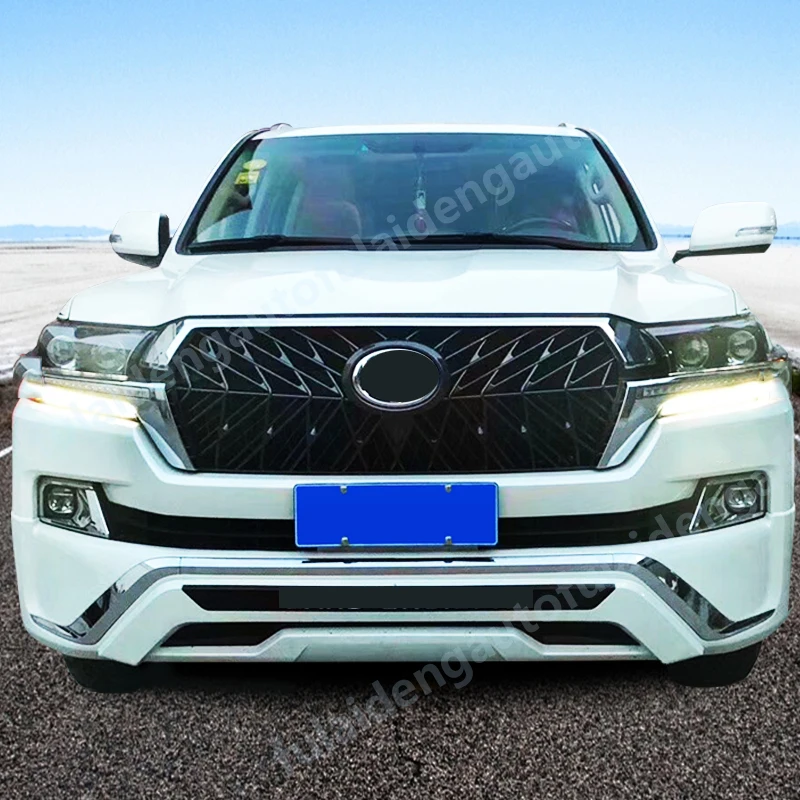 Для Toyota Land Cruiser- FJ200 LC200 ABS яркая черная Передняя решетка решетки отделка автомобиля Стайлинг