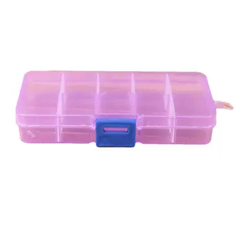 

10 Grids Plastic Storage Box for Small Component Jewelry Tool Box Bead Pills Organizer Nail Art Tip Case