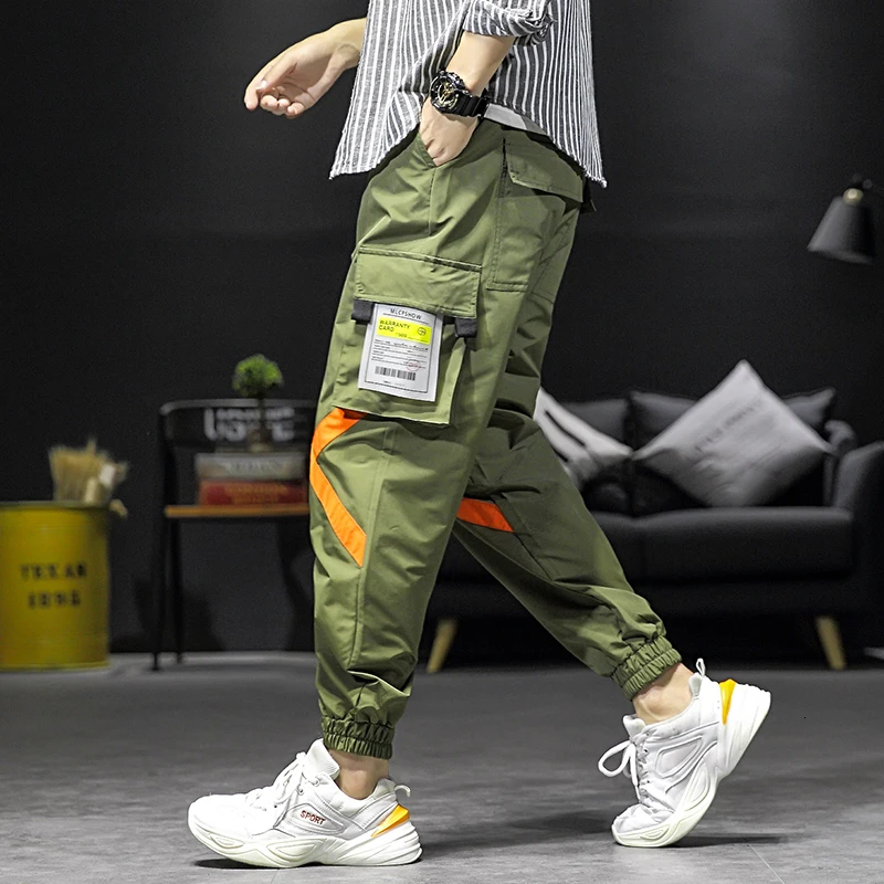 Army green Осенние новые брюки мужские модные теплые брюки мужские повседневные свободные хип-хоп студенческие спортивные брюки джоггеры Pantalon Homme - Цвет: Army green