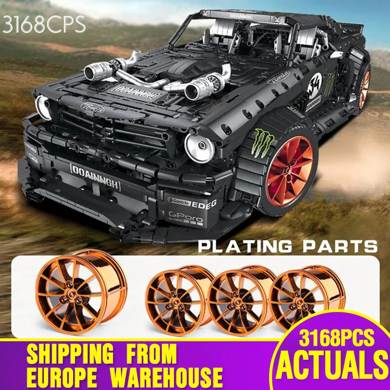 Ешина 20102 Technic Машинки Игрушки на MOC 22970 Mustang Hoonicorn V2 сборка модель автомобиля для