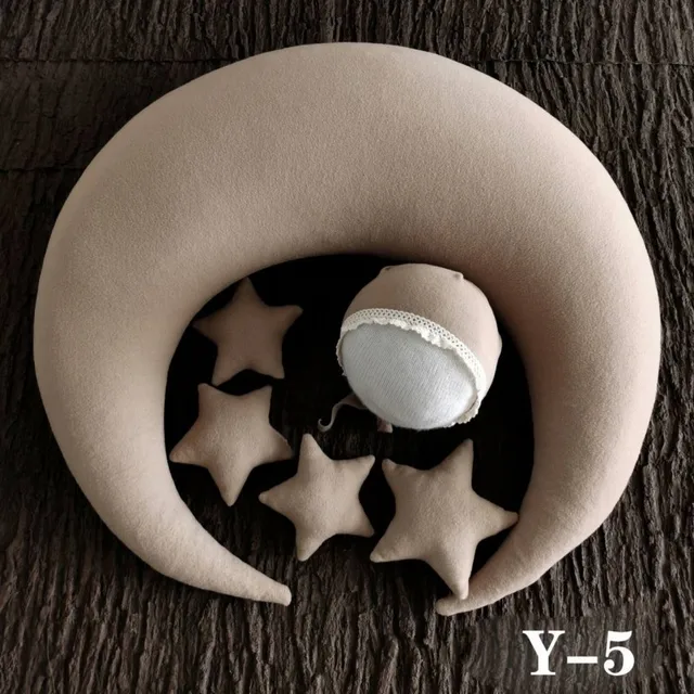 Baby Photography Accessories Newborn Props Moon Pillow Star Hat Set Studio Boy Girl Photo Shoot Background Fotografia Blanket Color 5