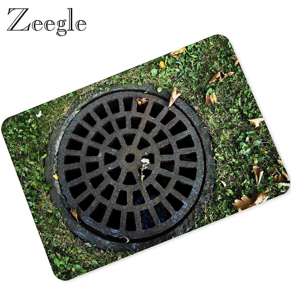 Zeegle Funny Carpet Floor Mat Doormat Anti-slip Outdoor Doormat Hallway Carpet Kitchen Rug 3D Printed Indoor Rug Living Room Mat