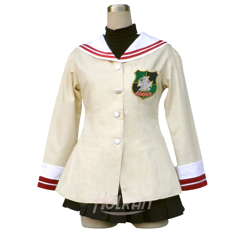 Японский костюм CLANNAD для косплея Зимняя школьная форма девочек комплект Sakagami Tomoyo