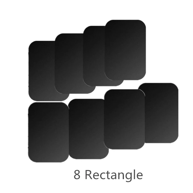 8Rectangle Syrinx Металлическая Пластина Магнит мобильный стенд Универсальный сменный комплект металлических пластин с клеем для магнитного автомобильного держателя телефона - Цвет: 8Rectangle