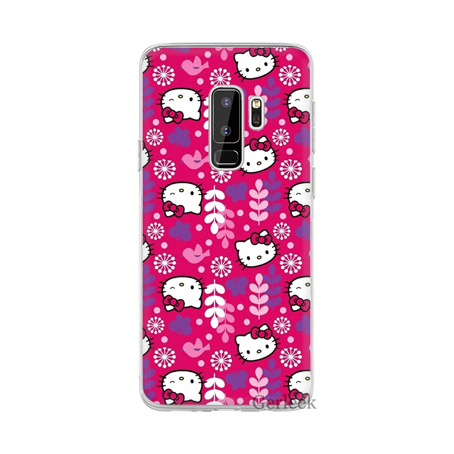 H8 Чехол для телефона для samsung Galaxy M10 M20 M30 M40 S6 S7 край S8 S9 S10 S10e Plus Note 8 9 S3 S4 S5 твердый переплет рисунок «Hello Kitty» милый - Цвет: H8