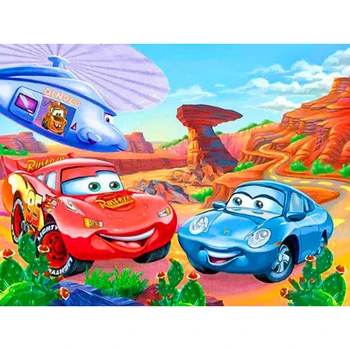 

5D Diy Diamond Painting Full Round Daimond Painting"Cartoon Car McQueen Colorful"Mosaic Rhinestone Diamond Embroidery Painting