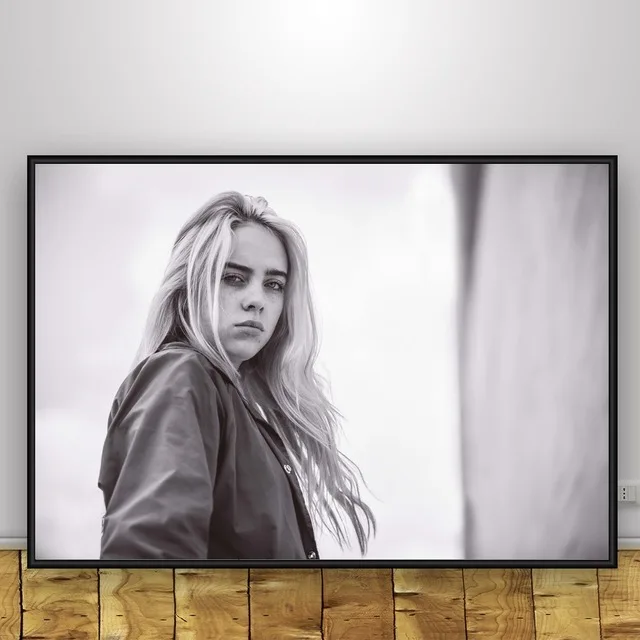 Billie Eilish художественный Шелковый плакат домашний декор - Цвет: M