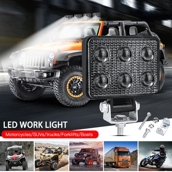 

3inch 48W 6LED Work Light Spotlight Car SUV ATV Off-Road Driving Fog Lamps Dust-proof 12V 24V LED Work Light Fog Lamps for Jeep