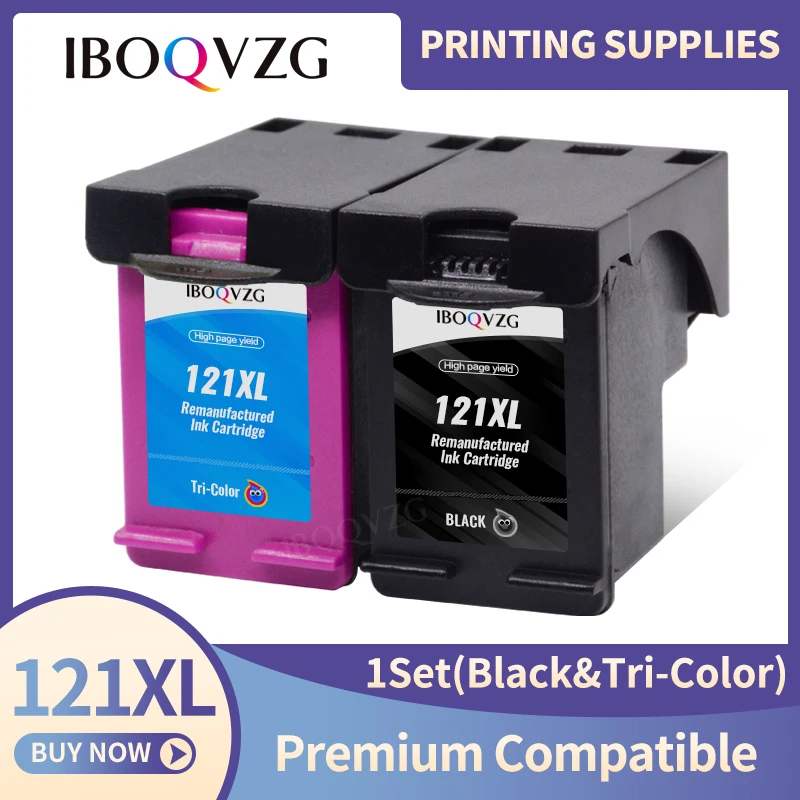 Сменный чернильный картридж IBOQVZG для принтера HP 121 Deskjet D2563 F4283 F2423 F2483 F2493 F4213 F4275 |