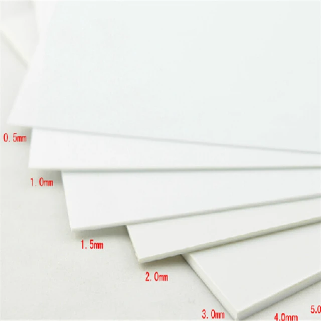 Weiß ABS Platte Kunststoffplatte 0.5mm - 3mm Kunststoff Plastik Flach DIY  Modell