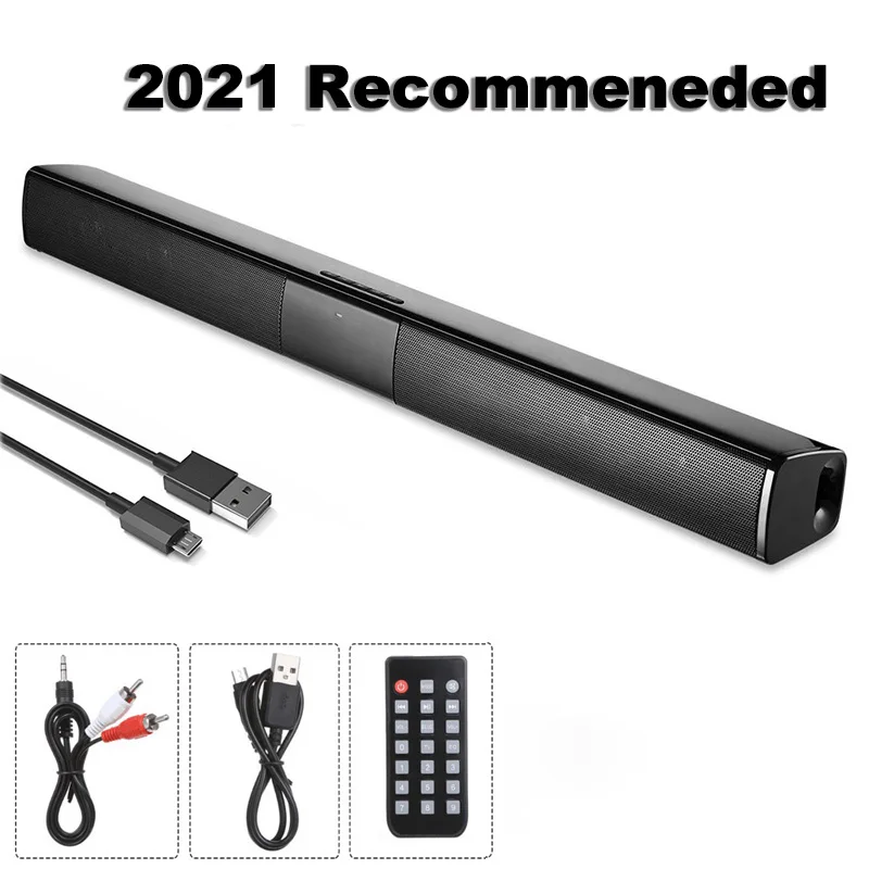 Barra de Sonido de TV, inalámbrica por bluetooth, 20 W, sonido envolvente, para PC, teatro, televisión