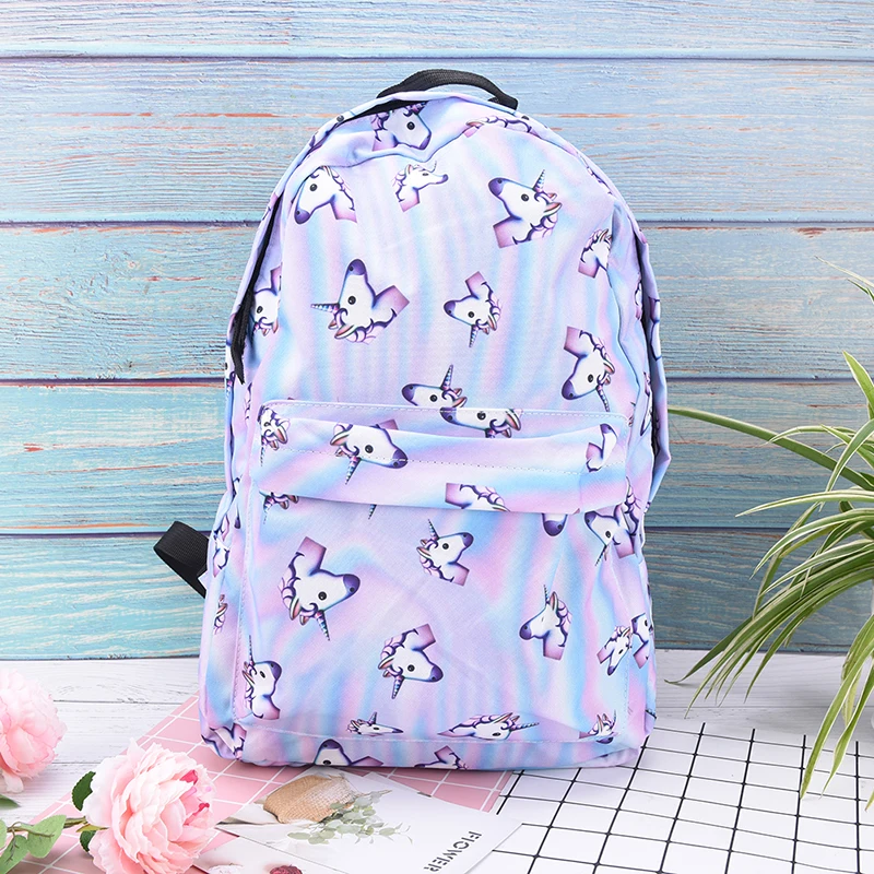 Holo Unicorn 3D Printing Backpack Women Bag Bookbag School Bags For Teenage Girls Sac A Canvas Backpacks Top Quality