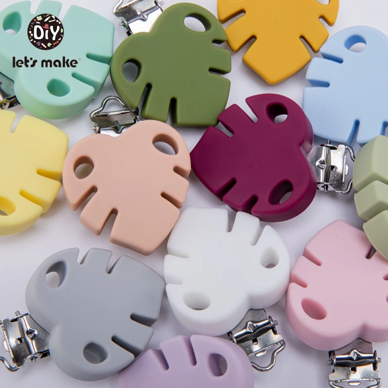 Baby Wooden Soother Clips Nursing Accessories Chewable Round Holes White 