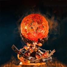 

56cm Japan Anime Figure One Piece Portgas D Ace Action Figure PVC Fireball Ace 16 Colors Can Emit Light Collection For Gift