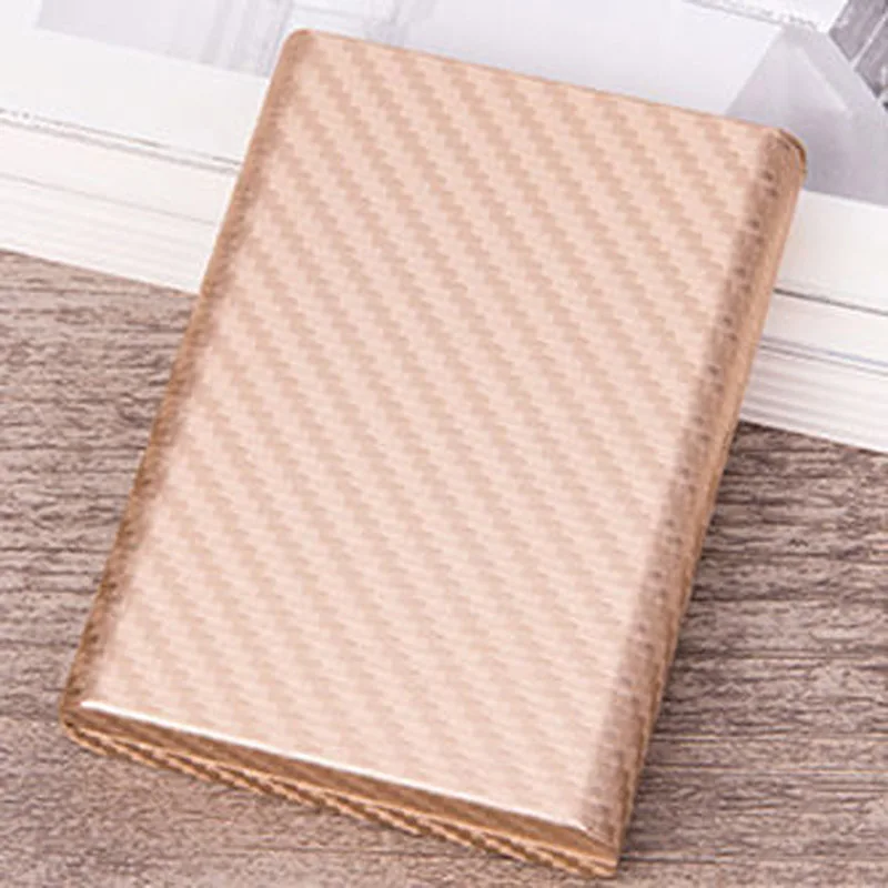 Men's Credit Card Holder High Quality ID Cardholder Protect Women Fashion Rfid Wallet Business Card Case Travel Aluminum Wallet - Цвет: A-gold