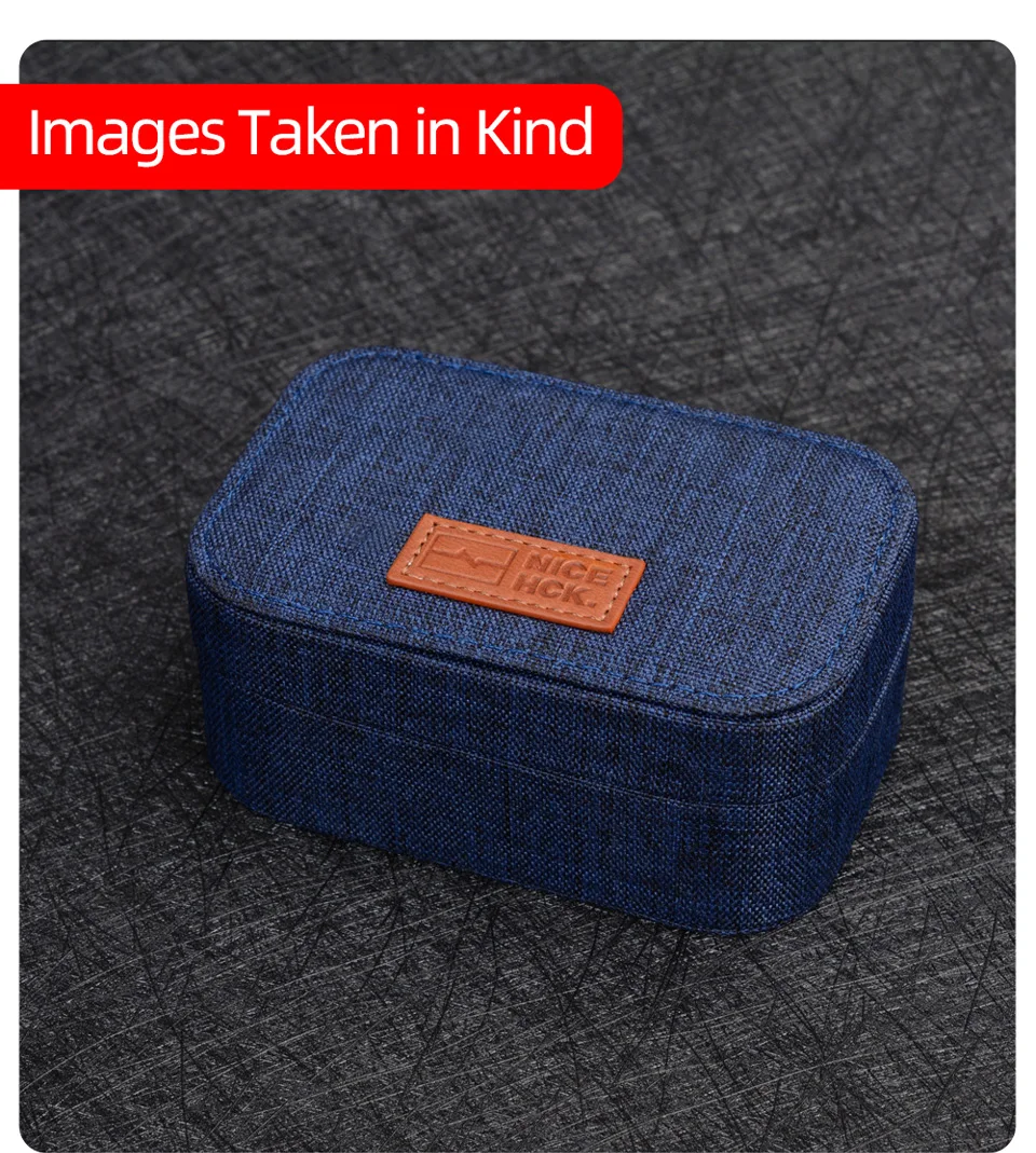NiceHCK-High-End Canvas Earphone Case, armazenamento portátil, Earbud