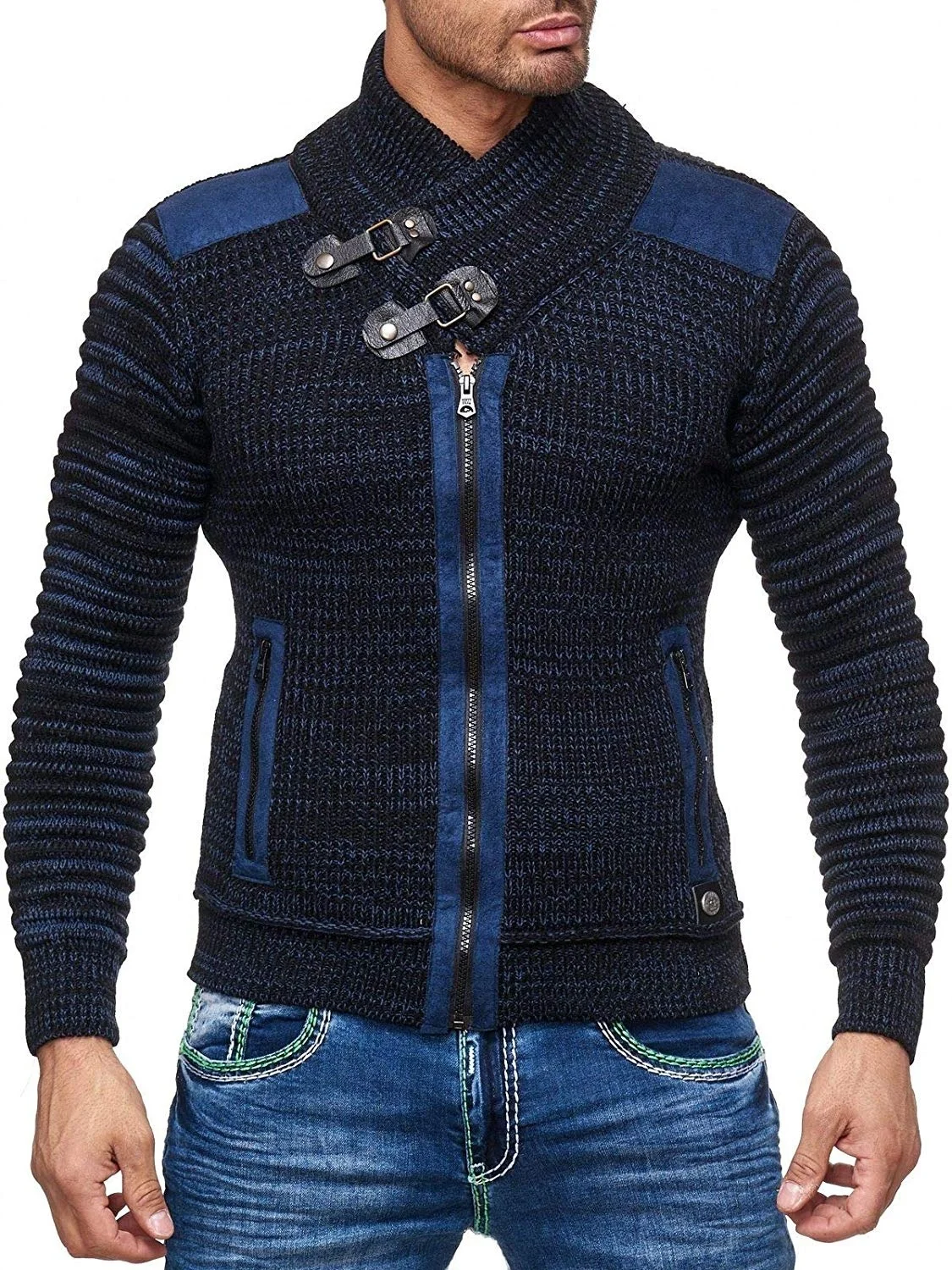 ZOGAA, Осень-зима, брендовый мужской свитер, повседневный тонкий свитер, мужской теплый толстый свитер с высоким воротом, Мужская S-3XL