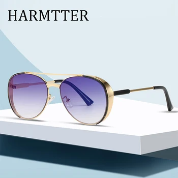 

2020 Luxury brand design Fashion Style Gradient lens Round Sunglasses PUNK Men Vintage Brand Design Sun Glasses Oculos 161