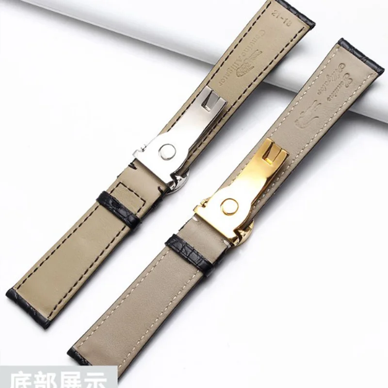 Fit patek phillippe часы с ремешком из кожи крокодила ремешок с PP складной buckle19mm20mm21mm22mm