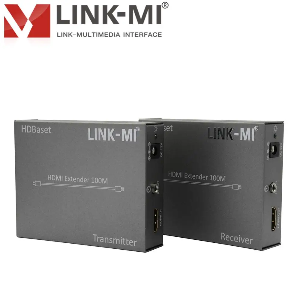 4K 2K удлинитель HDBaseT 100M HDMI по CAT5E, CAT6, CAT6A, CAT7 сетевой кабель видео удлинитель