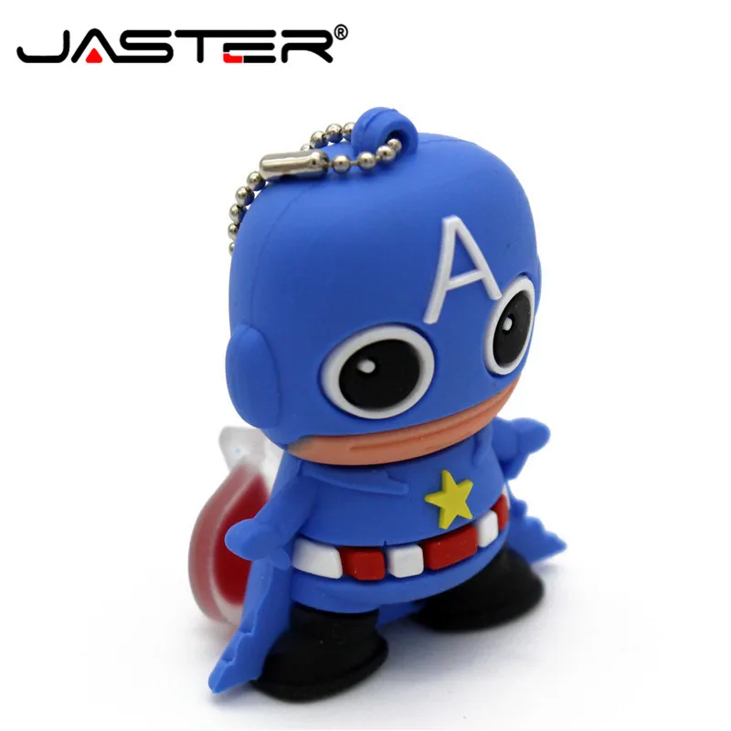 JASTER мини usb флеш-накопитель Супермен 4 ГБ 8 ГБ 16 ГБ Флешка 32 Гб 64 Гб США капитан Бэтмен креативный мини-диск U