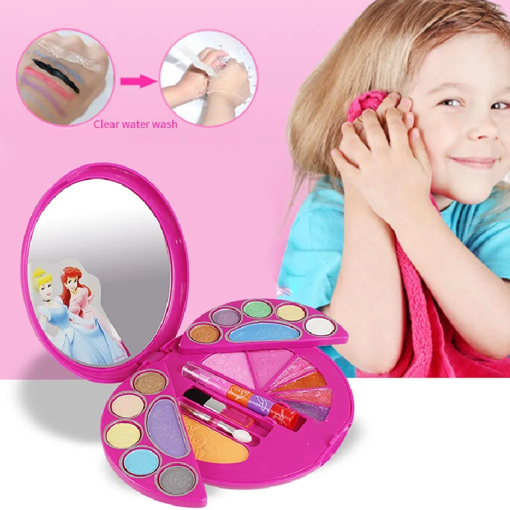Disney Make up набор имитации косметики игрушка органайзер для хранения средств макияжа и красоты ребенок умный водорастворимый косметика