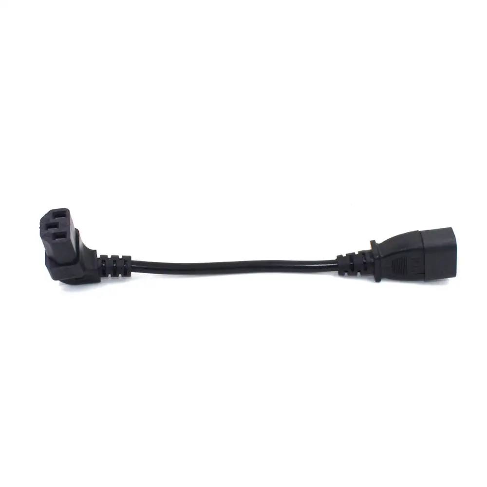MISYNLON Adattatore IEC 320 C14-C13 90°: Prolunga Angolata Verso L'alto/basso Per PDU, UPS, Computer (2 Pezzi)