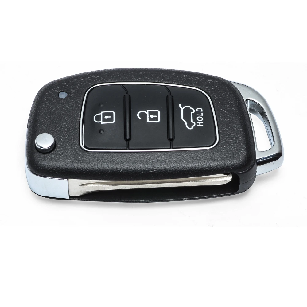 Keyecu for Hyundai Elantra Flip Remote Control Car Key Fob 3 Buttons 433MHz ID46, OKA-865T