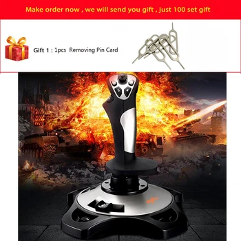 

USB Joystick Gamepad For PC Computer Simulation Aircraft Game Controller Vibration 8-WAY Joysticks Games Accessories