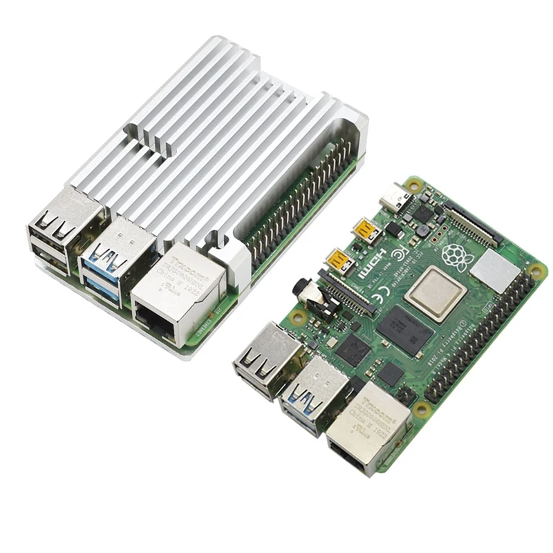 Для Raspberry Pi 4 Модель B 2GB ram Поддержка 2,4/5,0 GHz wifi Bluetooth 5,0 с алюминиевым ЧПУ сплав защитный чехол