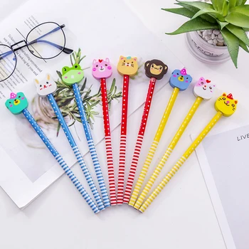 

3pcs/set Cute Christmas Day Cartoon Animal Wood Colour Pencil Kawaii Stationery Office material School supplies