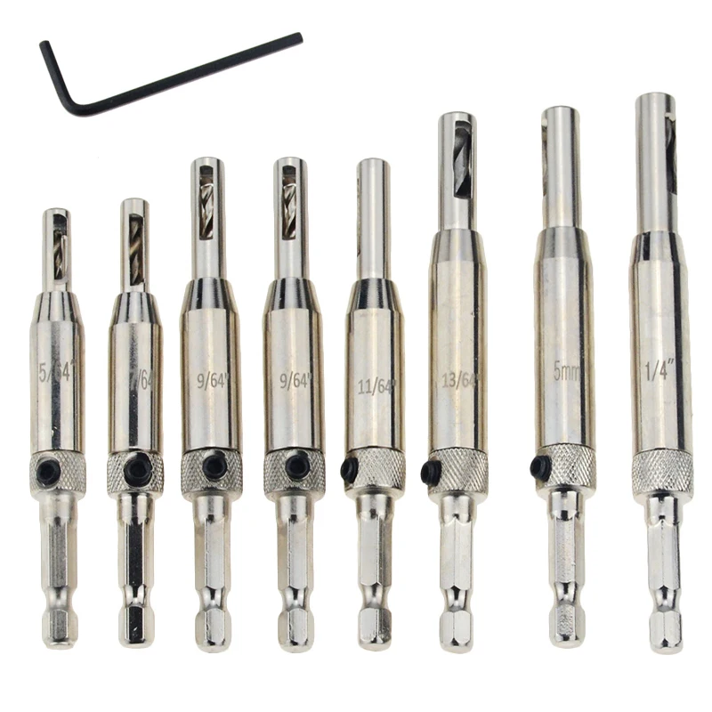 Center-Drill-Bit-Doors-Self-Centering-Hinge-Tapper-Core-Drill-Bit-Set ...