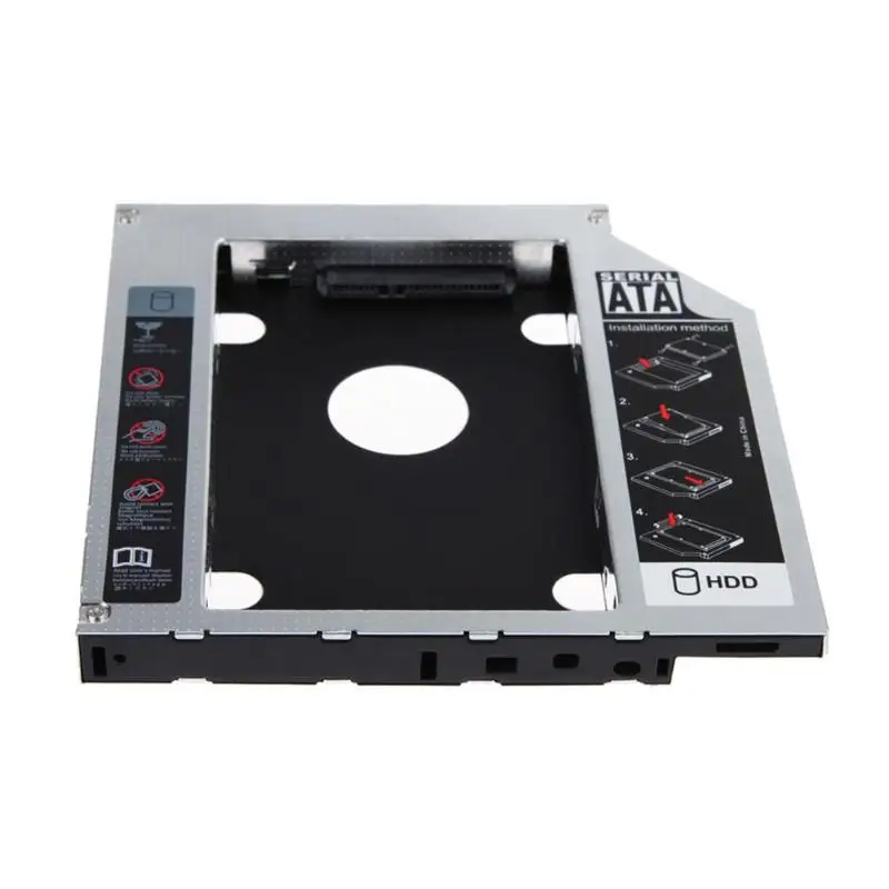 12,7 мм Универсальный алюминиевый HDD Caddy 2,5 дюймов SATA HDD SSD чехол для жесткого диска Caddy адаптер Внешний оптический DVD Bay адаптер