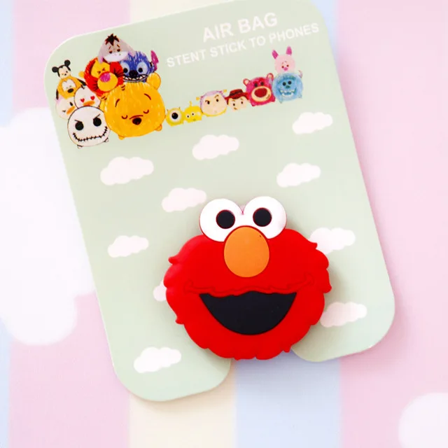 Red Sesame Street Универсальный Гибкий Кронштейн для мобильного телефона с мультипликационной воздушной сумкой, подставка для телефона, автомобильный держатель для телефона - Цвет: Red Sesame Street