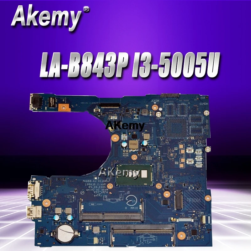 

For Dell Inspiron 15 5458 5558 5758 laptop Motherboard AAL10 LA-B843P I3-5005U SR27G mainboard