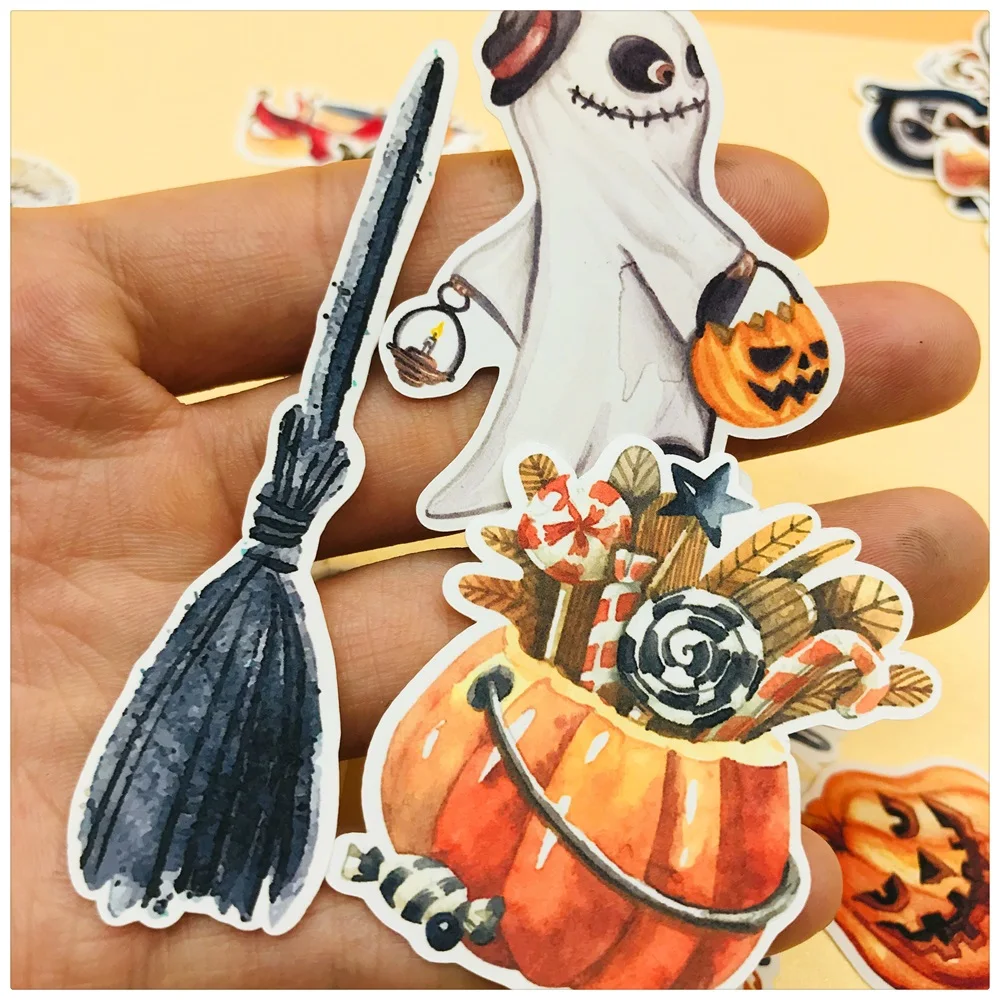 33Pcs 2019 Vintage Halloween Party Pumpkin Ghost Sticker DIY Craft Scrapbooking Album Journal Happy Planner Decorative Stickers | Дом и сад