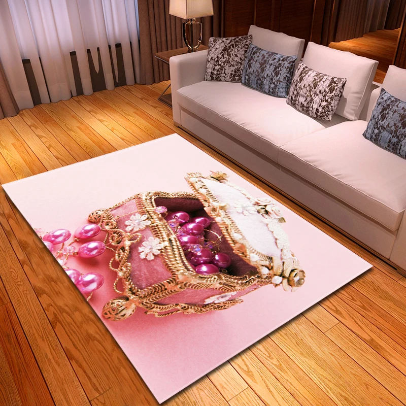 

Nordic Style Sofa Area Rug Flannel Anti-slip Balcony Bedroom Bedside Mat Corridor Rug 3D Large Living Room Carpet
