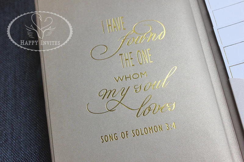 HI3038 - 17 Custom Hardcover Wedding Card With Nice Laser Cut Design Made in China More Colors Optional