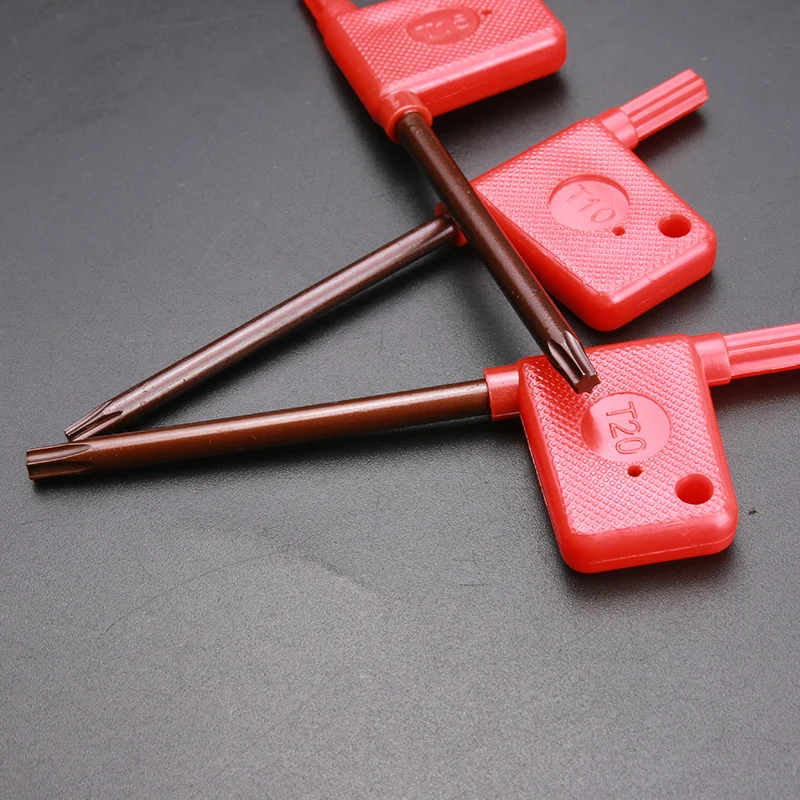 T5-T20 Screw key red flag keys of clubs wrench Plum hexagonal wrench For cnc machine parts cnc machine wrench