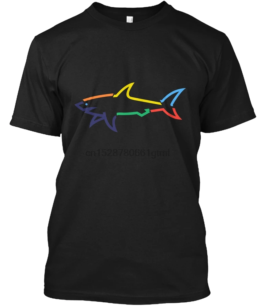 Мужская футболка цветная рубашка с акулой пол Футболка женская футболка