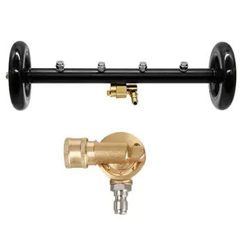 

1pcs 4500 Psi 180 Degree Rotation Pivoting Coupler & 1pcs Dual-Function Undercarriage Cleaner for Pressure Washer