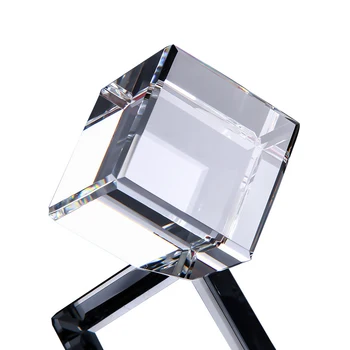 

Super Clear K9 Glass Lens Prism Transparent Cube Optical Photography Crystal X-Cube Prisms Paperweight Decoration 5x5x5 6x6x6cm