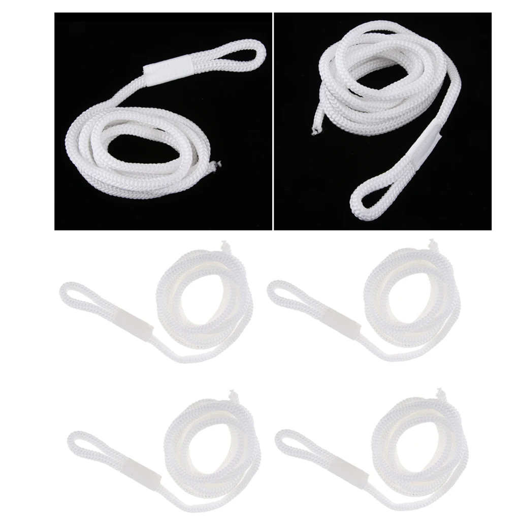 4 Pcs Boat Fender Line 4"x5'’ Bumper Whips Rope Double Braided Fender