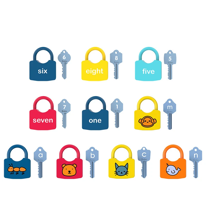  Montessori toy infant early education center teaching AIDS alphanumeric unlock toys 3-6 years old e - 4000510497471