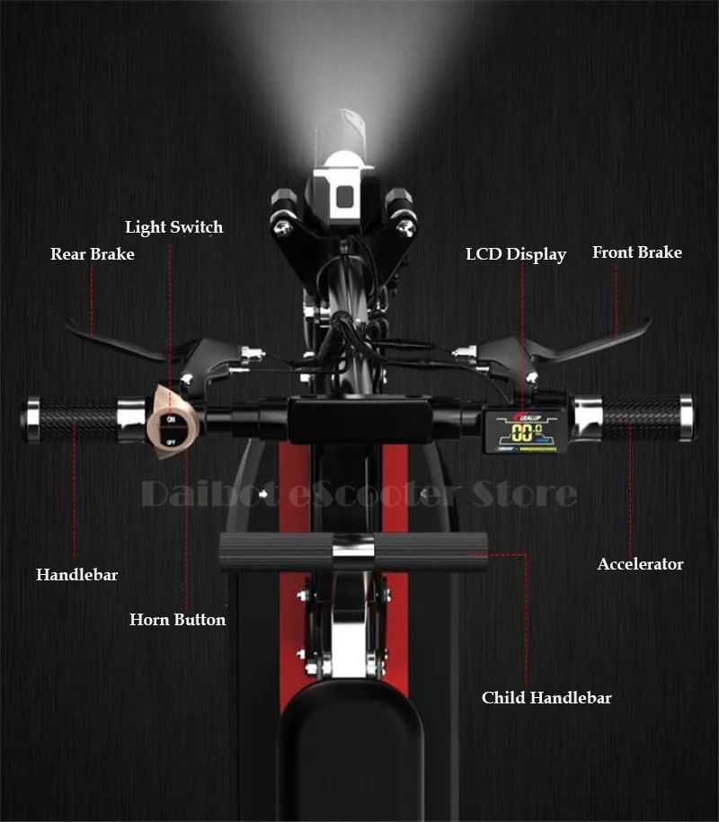 Electric Scooter Adults With Seat Electric Scooters With Suspension System 10 Inch 500W 48V Portable Foldable Electric Scooter  (8)