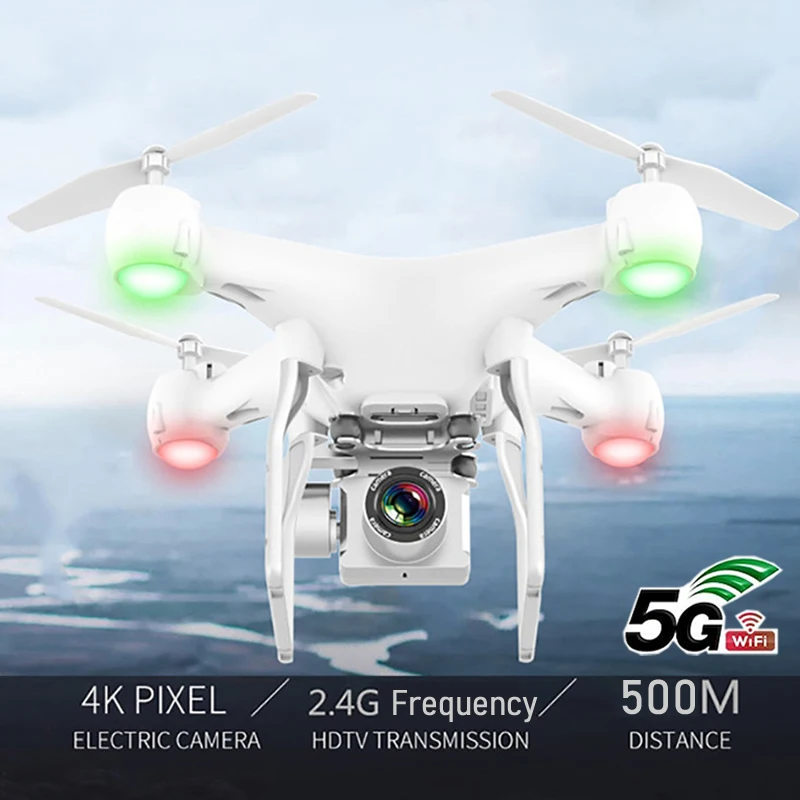 RC Drone Quadrocopter UAV with Camera 4K Profesional WIFI Wide-Angle Aerial Photography Ultra-Long Life Remote Control Toy